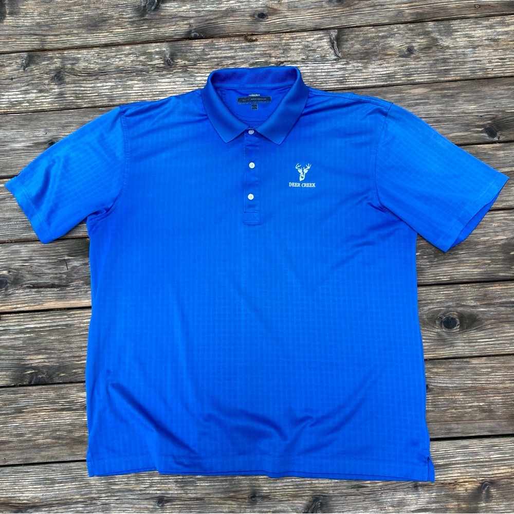 Greg Norman Golf Polo Mens 2XL Royal Blue Deer Creek Course Short Sleeve Shirt